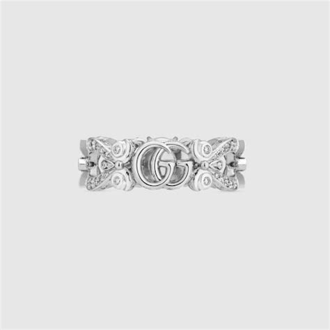 gucci 18 k roae gold|Gucci Flora 18k solitaire ring in white gold .